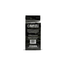 Black Rifle Coffee Company Just Black ground coffee bag back panel with label text