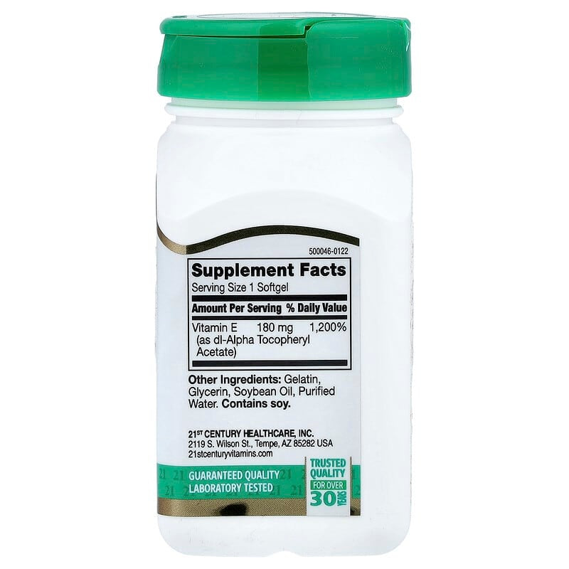 21st Century, Vitamin E, 180 mg (400 IU), Softgels