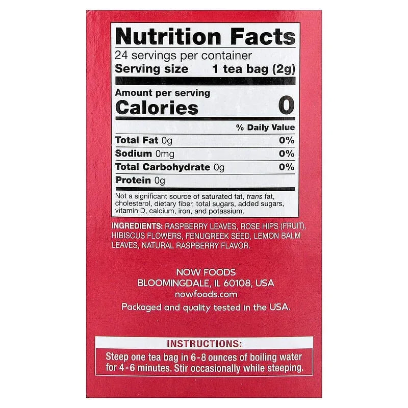 NOW Foods, Tea, Caffeine Free, 24 Tea Bags, 1.7 oz (48 g)