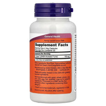 NOW 7-KETO veg capsules bottle with Supplement Facts panel and serving info