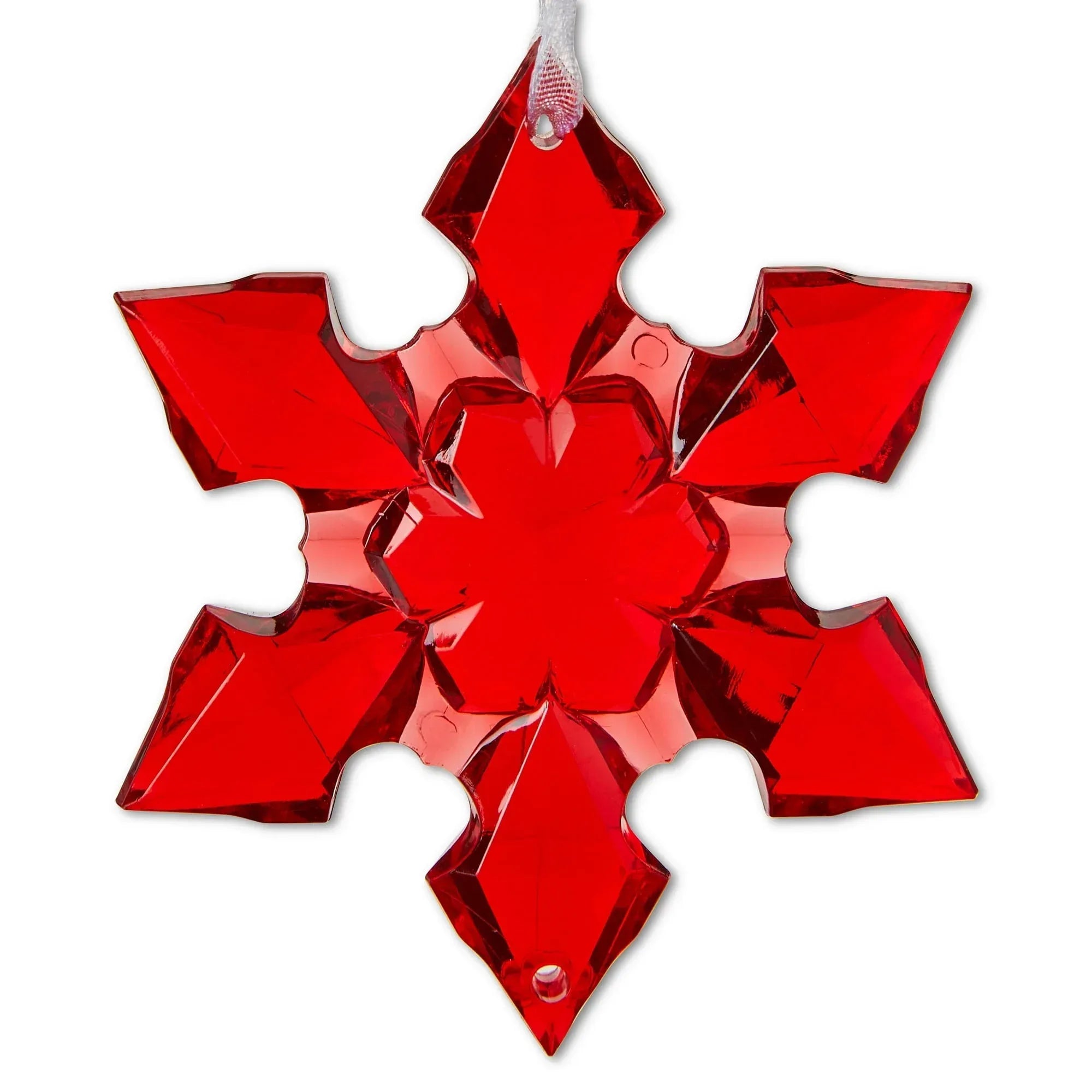 Red & White Snowflakes Mini Christmas Ornaments, 4 Count, by Holiday Time - USA MEGA SHOP