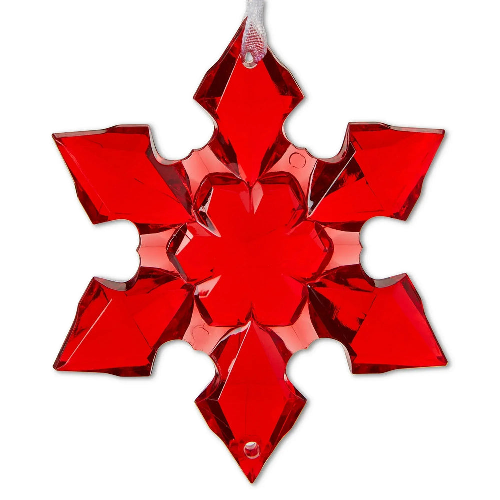 Red & White Snowflakes Mini Christmas Ornaments, 4 Count, by Holiday Time - USA MEGA SHOP