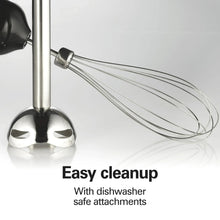 Stainless-steel whisk attachment with wire loops for immersion blender