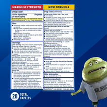 Mucinex Fast-Max Cold & Flu caplets drug facts and directions, 20 total caplets