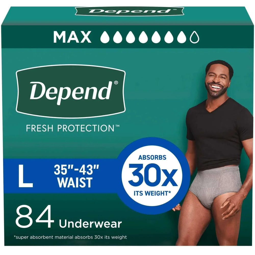 Depend Fresh Protection Incontinence Underwear for Men - Choose Your Size - USA MEGA SHOP