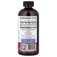 MaryRuth's Vegan Liquid Iron supplement bottle back label with barcode and black cap
