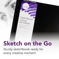 Daler-Rowney Simply... Sketchbook, Soft White, (65lb/100g), Hardcover Binding, 110 Sheet, 4" x 6"