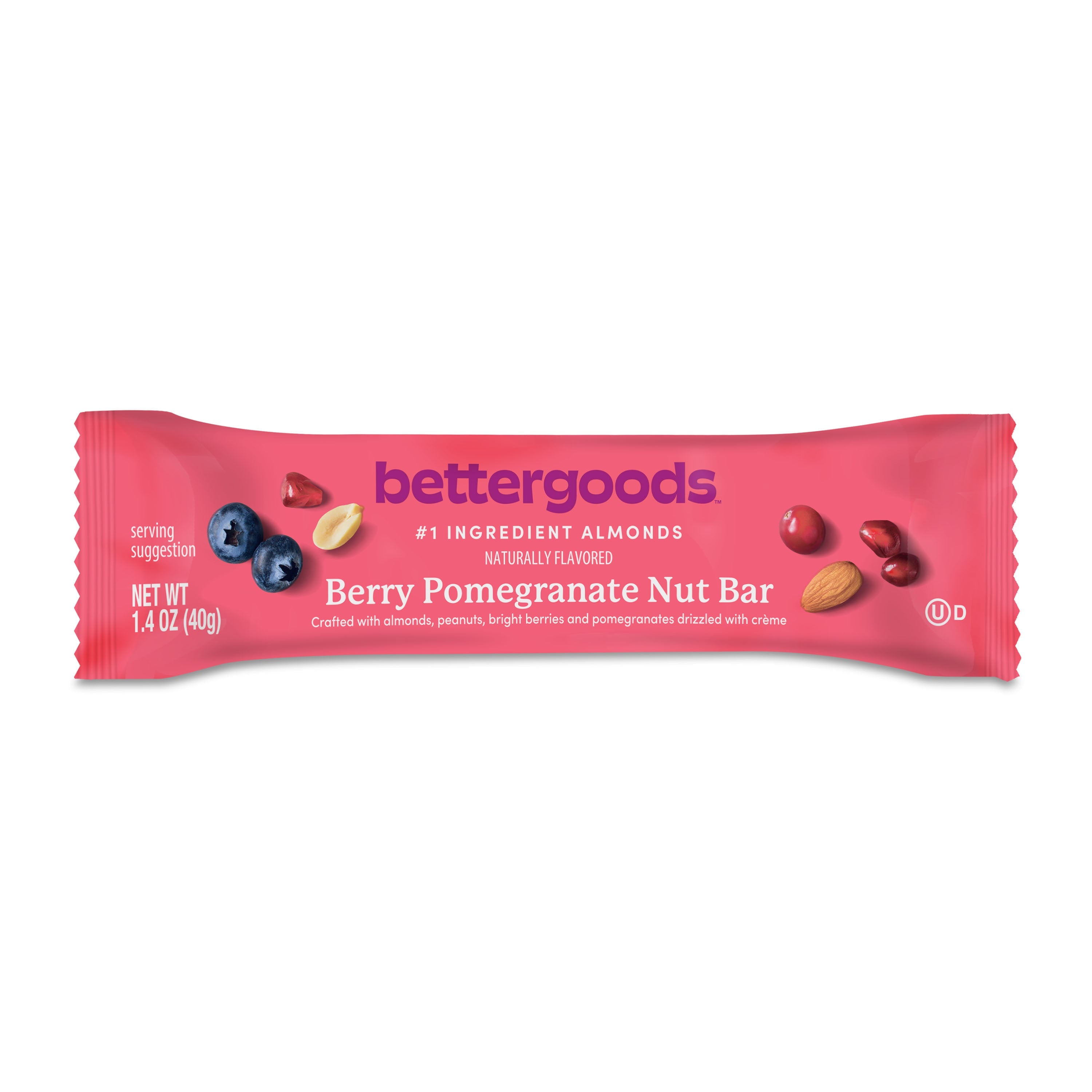 bettergoods Berry Pomegranate Nut Bars, 1.4 oz, 5 Count