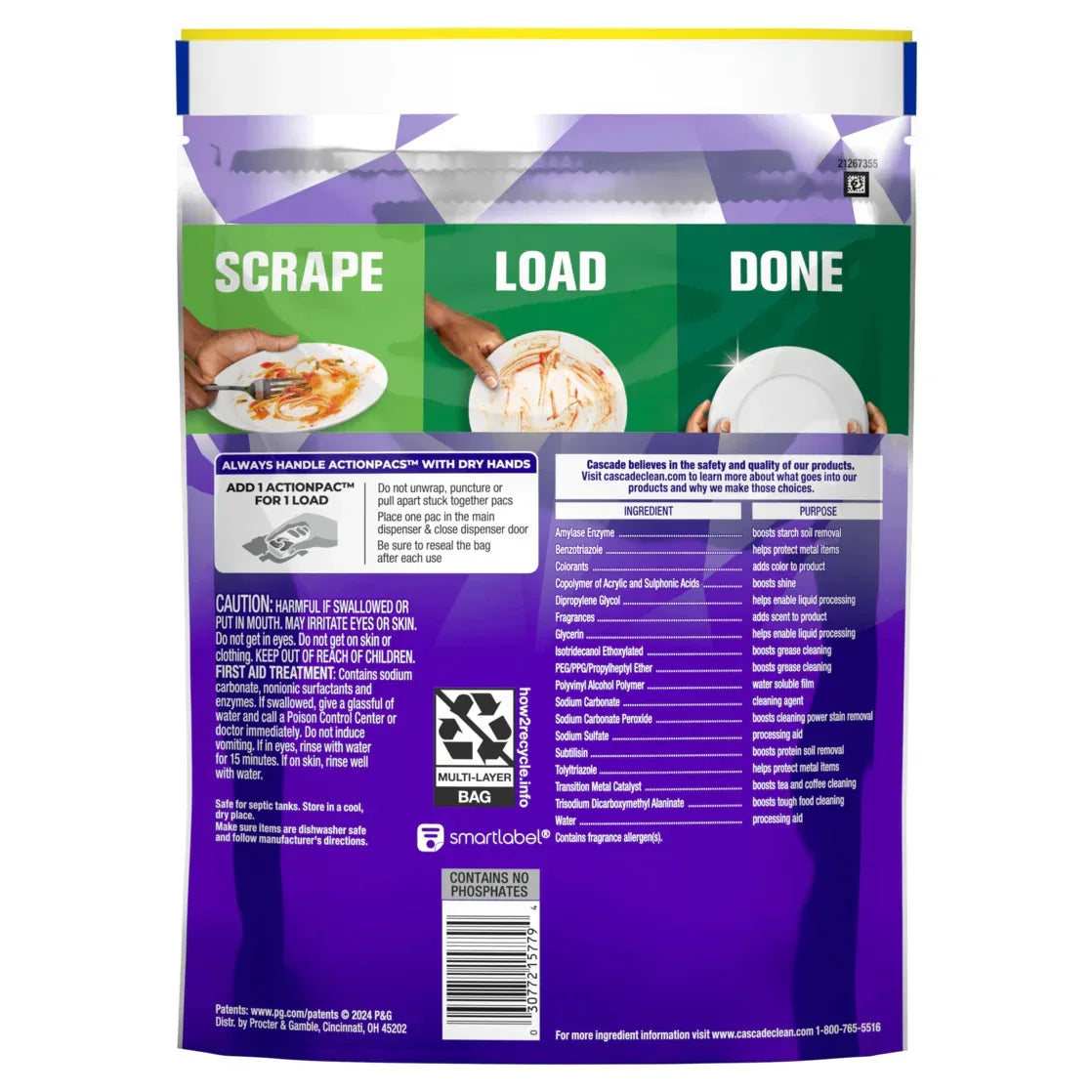 Cascade Platinum Plus Dishwasher Pods, Dishwasher Detergent, Dish Detergent Soap, Fresh, 19 Count