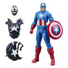 Venomized Captain America action figure with extra head and star chest accessories