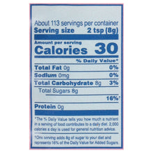 Light brown sugar nutrition facts panel with calories, fats, carbs, and sugars