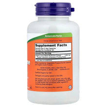 Lion's Mane supplement bottle back label, Supplement Facts