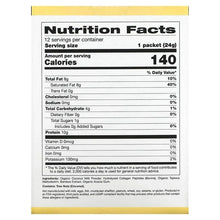 Nutrition facts panel for collagen coconut creamer, showing serving size and calories