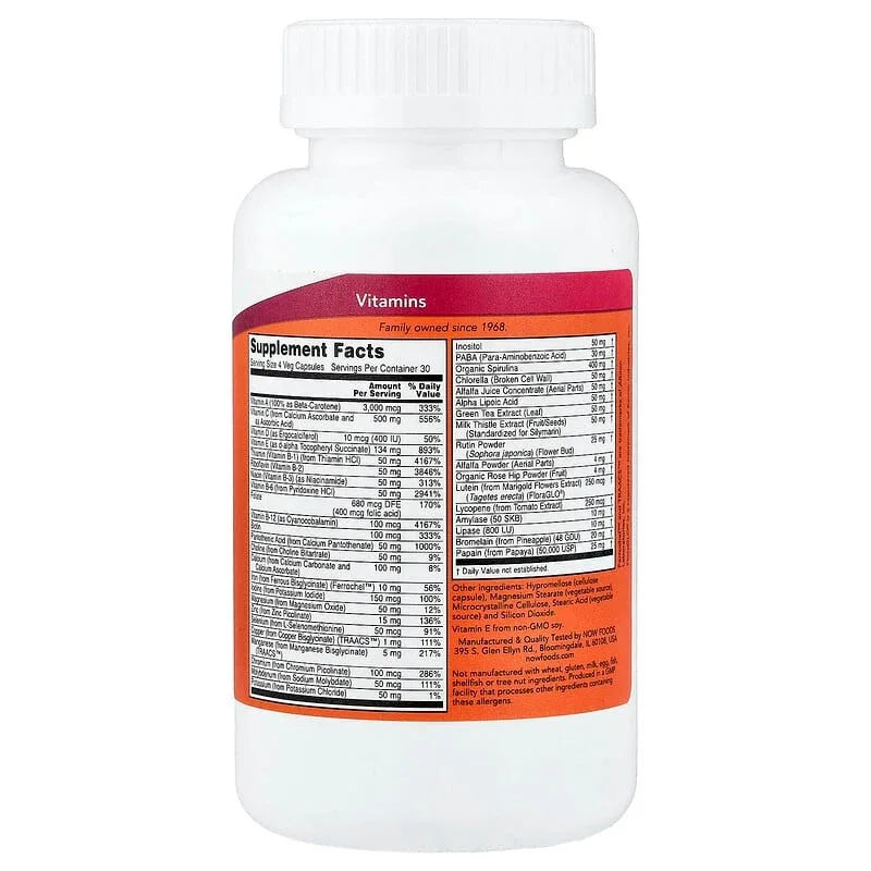 NOW Foods, Special Two, Multi Vitamin, 120 Veg Capsules