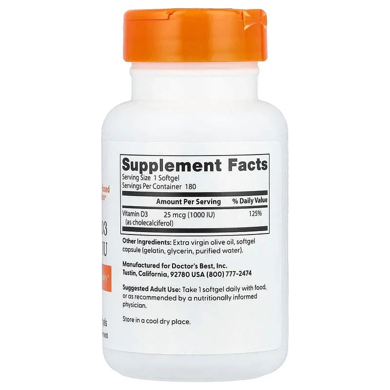 Doctor's Best, Vitamin D3, Softgels