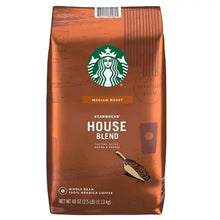 Starbucks House Blend medium roast whole bean coffee bag, 40 oz
