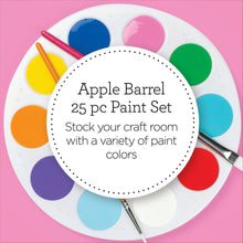 Acrylic paint set with a multi-color palette and paintbrushes