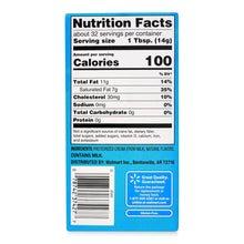 Unsalted butter package back label with Nutrition Facts and ingredients