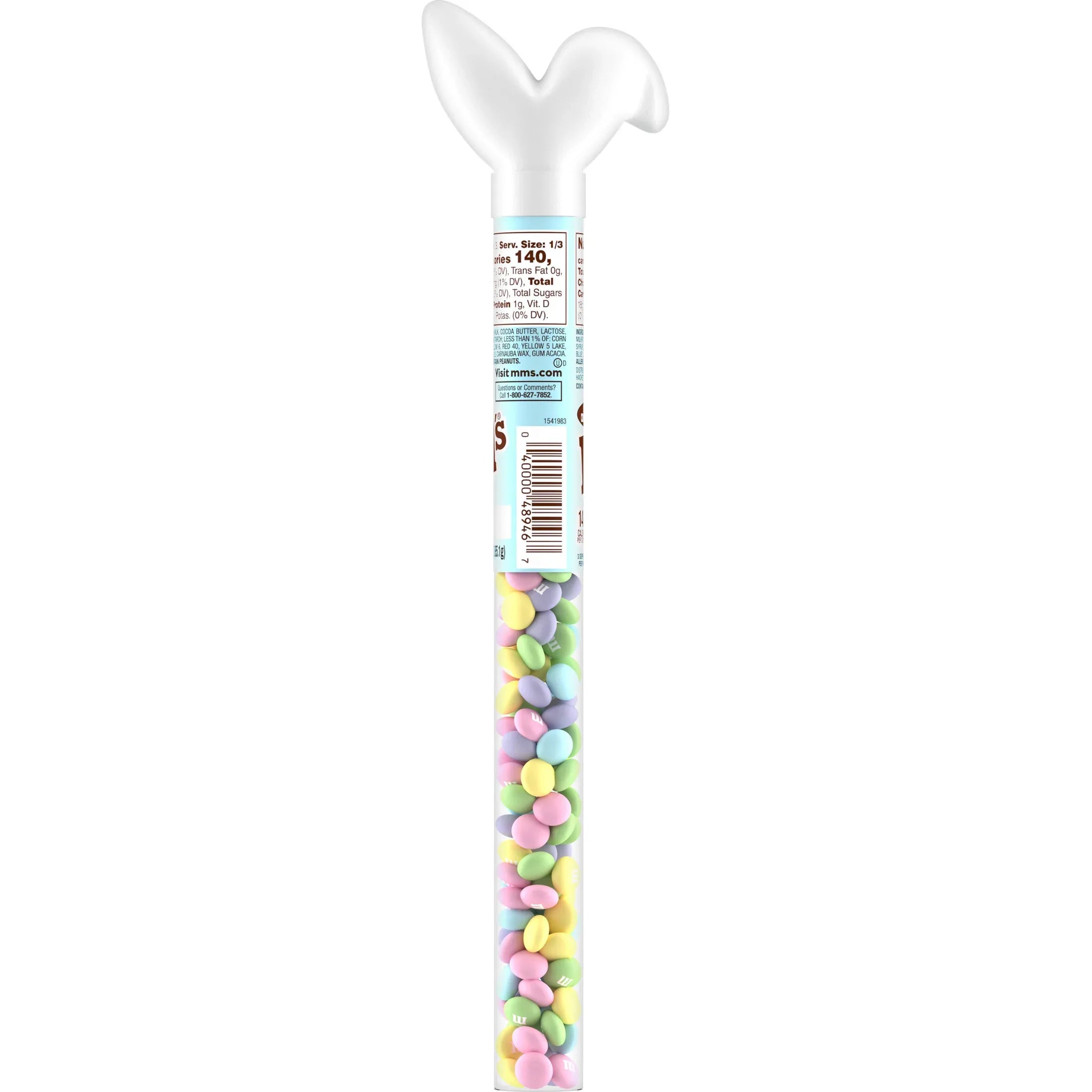 M&M's Milk Chocolate Pastel Blend Easter Candy Bunny Cane - 3 oz