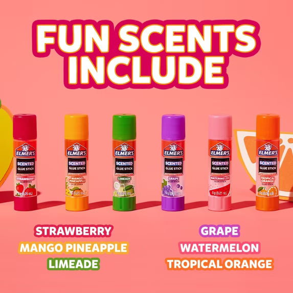 Elmer’s Scented Glue Sticks Variety Pack, Safe, Nontoxic School Glue, 6 Gram, 12 Count
