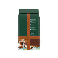 Starbucks Breakfast Blend ground coffee bag, back panel with brewing details