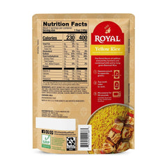 Royal Yellow Saffron Basmati Rice - Ready to Heat Basmati Rice - 8.5 oz Microwaveable Pouch - USA MEGA SHOP