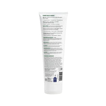 Baby face and body lotion, back of white squeeze tube with product info panel