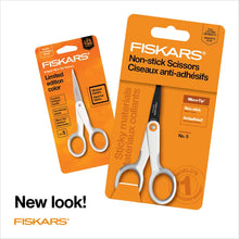 Fiskars non-stick scissors multipack packaging with micro-tip scissors and Softgrip