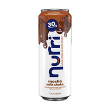 Mocha milkshake can with 30g protein and 1g sugar, naturally flavored.