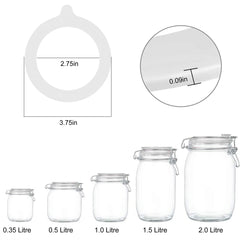 12pcs Silicone Sealing Rings Gaskets for Mason Jar, EEEkit Silicone Seal Rings, Airtight Rubber Seals Rings, Silicone Replacement Gasket for Regular Mouth Canning Jars Lids