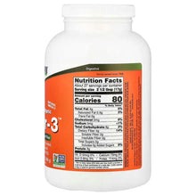 Nutrition facts supplement bottle label with orange Nutrition Facts panel