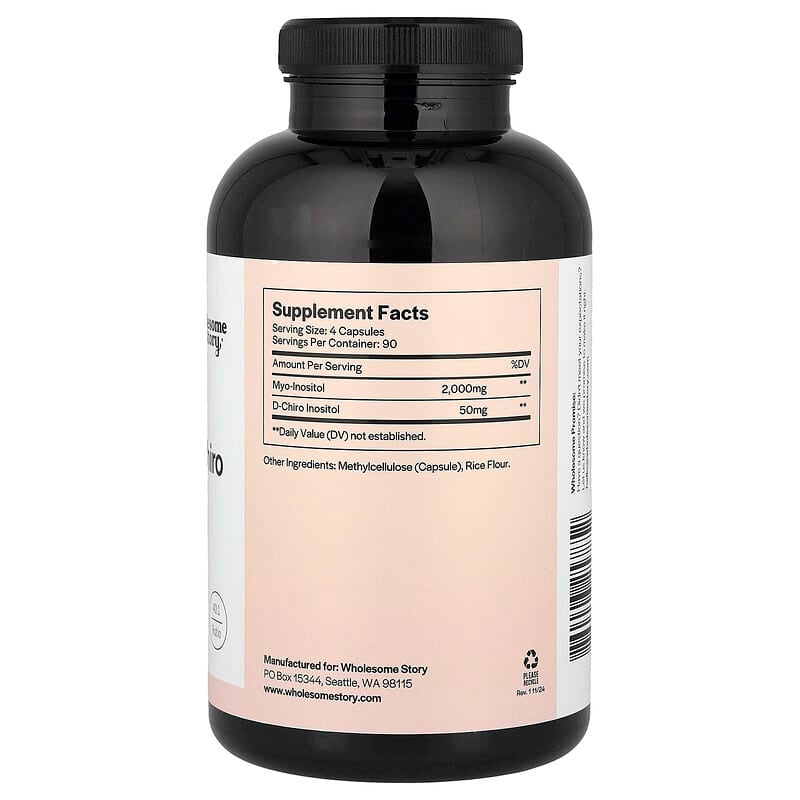Wholesome Story, Myo & D-Chiro Inositol, Vegetarian Capsules