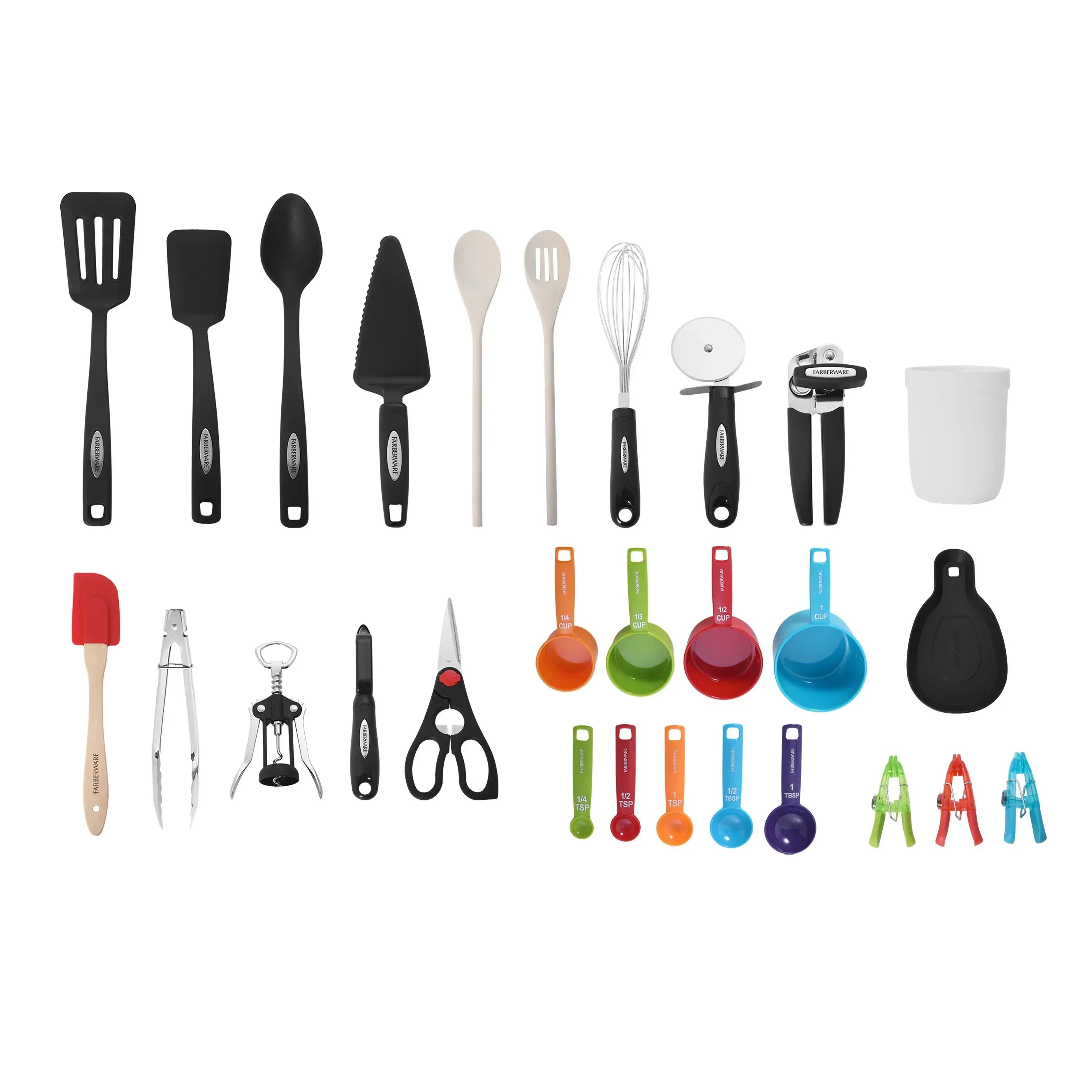 Farberware 28-Piece Kitchen Utensil & Gadget Kitchen Utensil Sets Multicolor