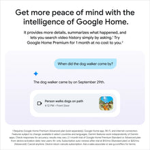 Video doorbell event summary interface with question prompt and activity card