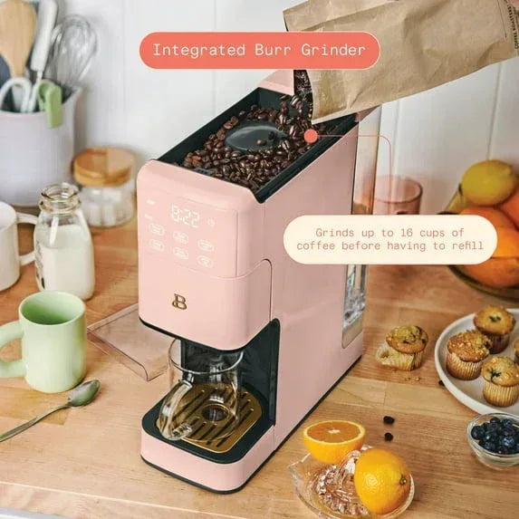Beautiful Perfect Grind™ Programmable Single Serve Coffee Maker, White Icing by Drew Barrymore