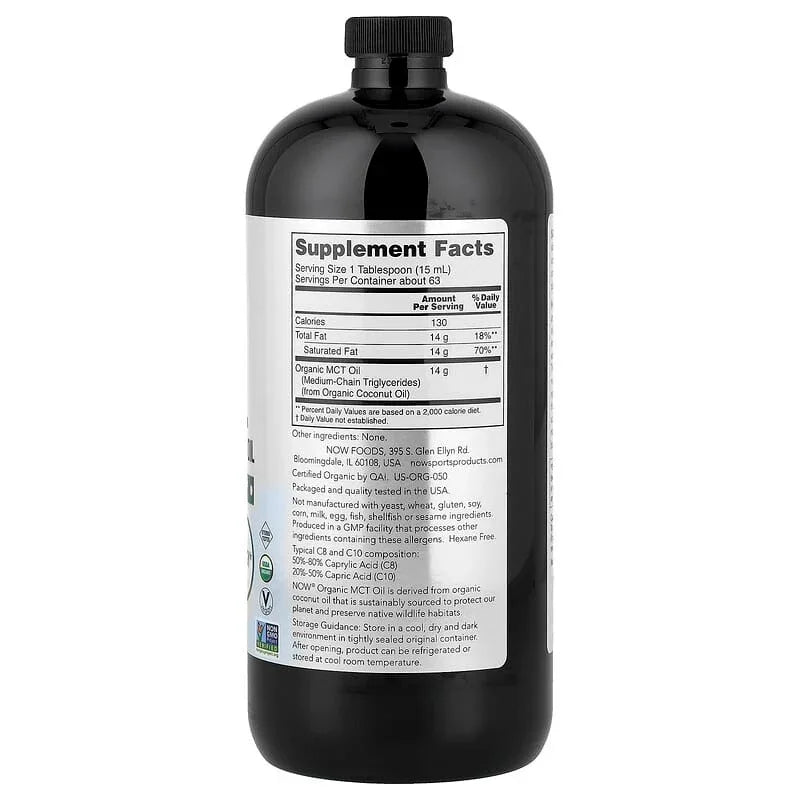NOW Foods, Sports, Organic MCT Oil