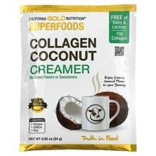 Collagen coconut creamer stick pack, free of dairy & lactose, 10g collagen badge