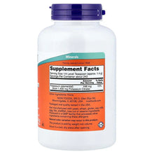 NOW potassium citrate supplement bottle back label with Supplement Facts panel