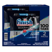 Dishwasher detergent tablet box, Finish Quantum Powerball, 100 tabs, 2 pack