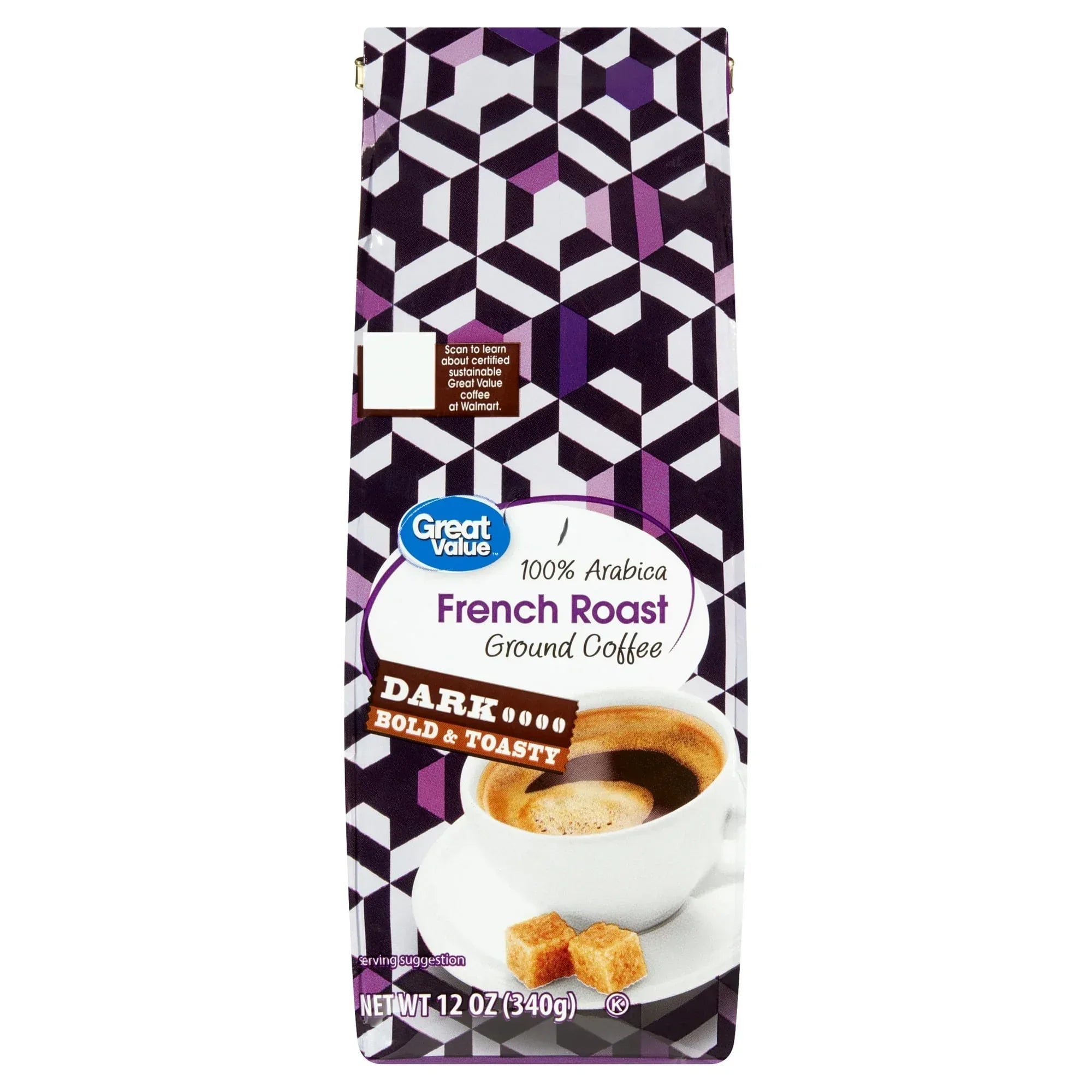 Great Value Donut Shop, 100% Arabica, Medium Roast, Ground Coffee, 12 oz