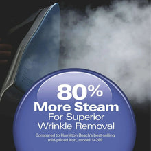 Steam iron soleplate releasing steam mist
