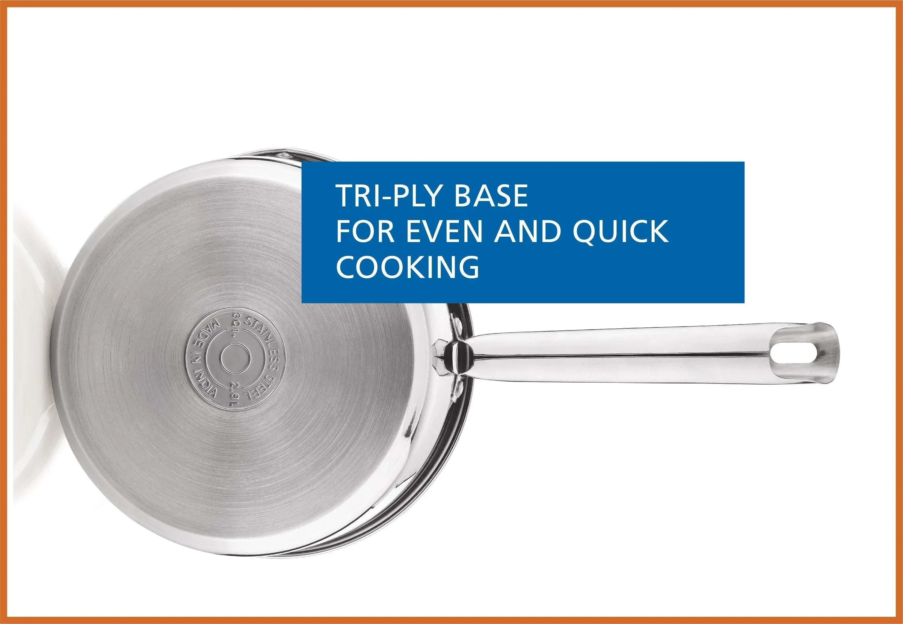 Mainstays 3 qt Induction Compatible Stainless Steel Saucepan with Lid