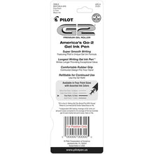 Pilot G2 fine-point gel ink pen 2-pack retail package back