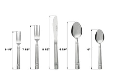 Mainstays 49 Piece Elena Adult Stainless Steel Flatware and Organizer Tray Value Set Silver, Service for 8