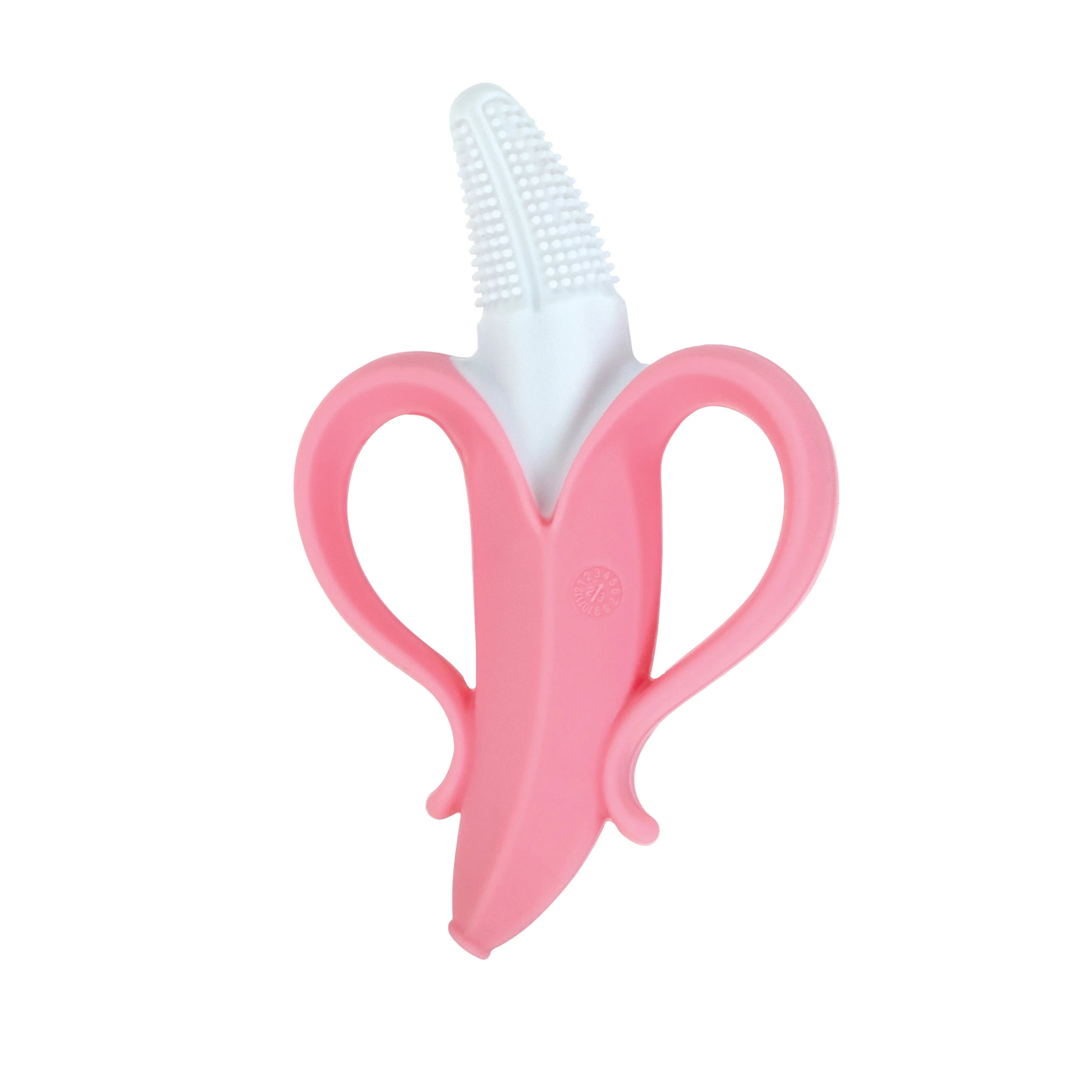 Nuby NanaNubs Banana Massaging Toothbrush for Infants, Pink - USA MEGA SHOP