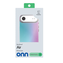 Opalescent iPhone Air phone case, iridescent back with single-lens camera cutout