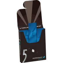 Peppermint Cobalt sugar-free gum box package with 5 and cooling text