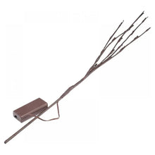Battery-powered LED twig branch set with power module and cord