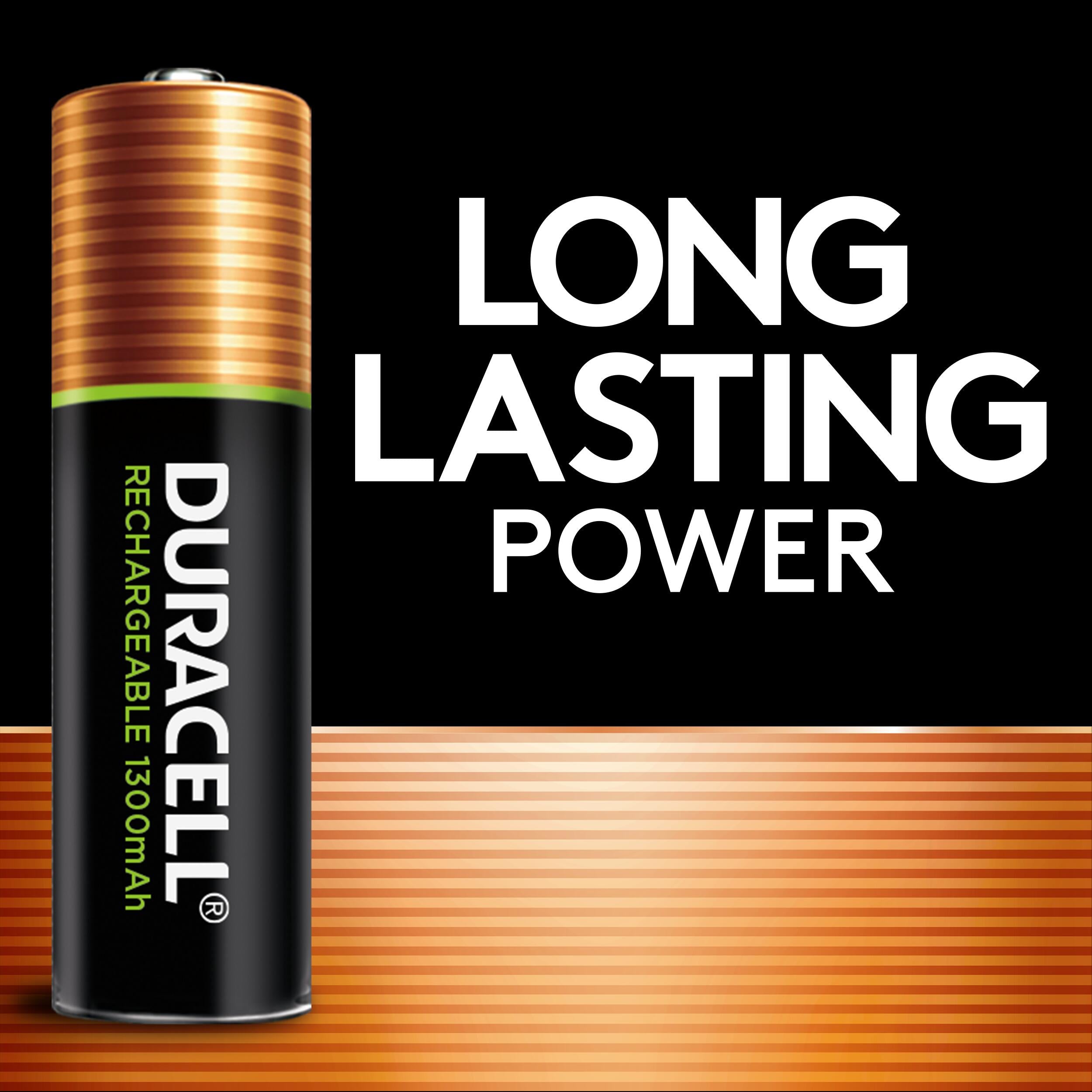 Duracell DX1500B4N Rechargeable Staycharged Nimh Batteries, Aa, 4/Pack