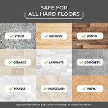 O-Cedar ProMist MAX safe-for-all-hard-floors guide graphic